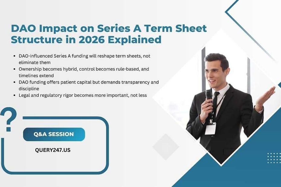 DAO-influenced Series A funding term sheet comparison