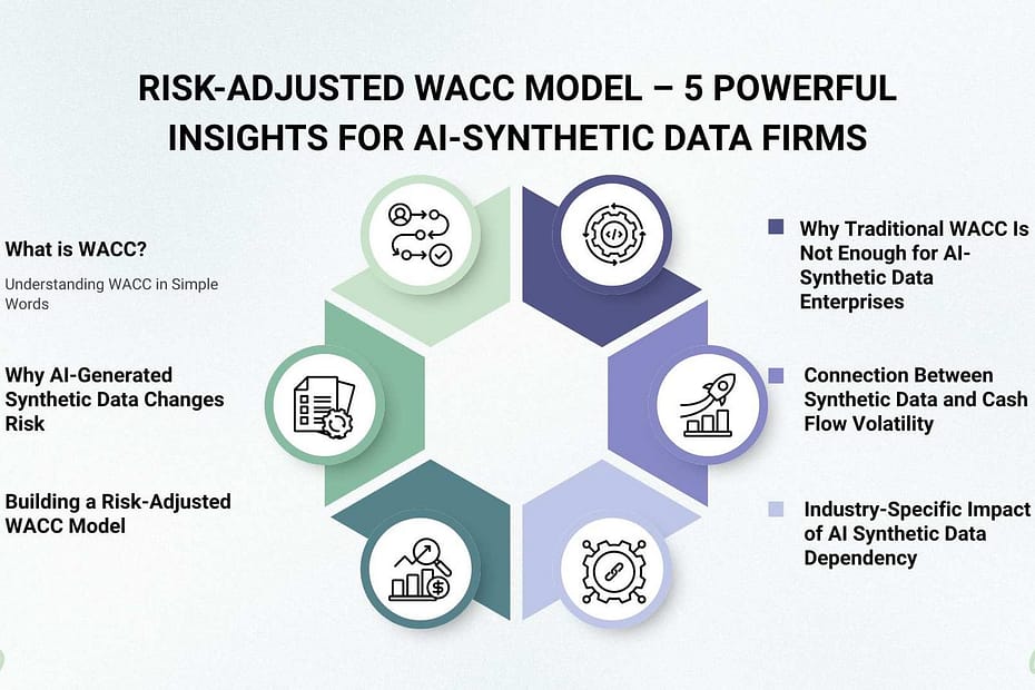 Develop a risk-adjusted WACC (Weighted Average Cost of Capital) model for enterprises that rely on AI-Generated Synthetic Data for 50%+ of their operational intelligence.